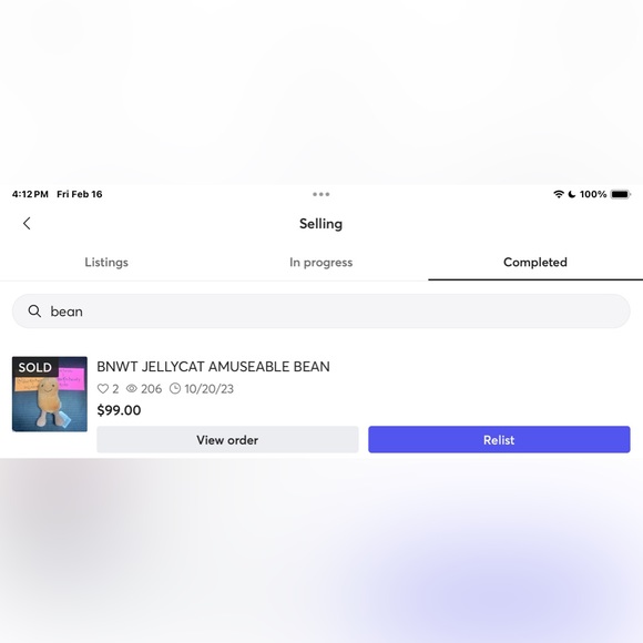 LAST ONE! 1 SINGLE BNWT JELLYCAT AMUSEABLE BEAN AUTHENTIC JELLYCAT SALES RECEIPT - Picture 2 of 16